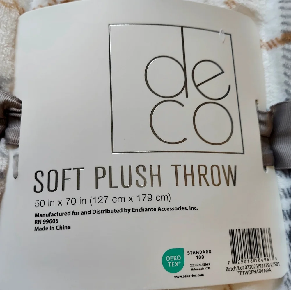 NWT Deco Soft Plush Throw 50x70